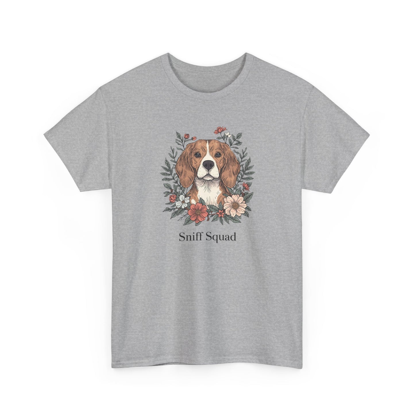 Beagle Floral "Sniff Squad" T‑Shirt - Cute Dog Lover Tee