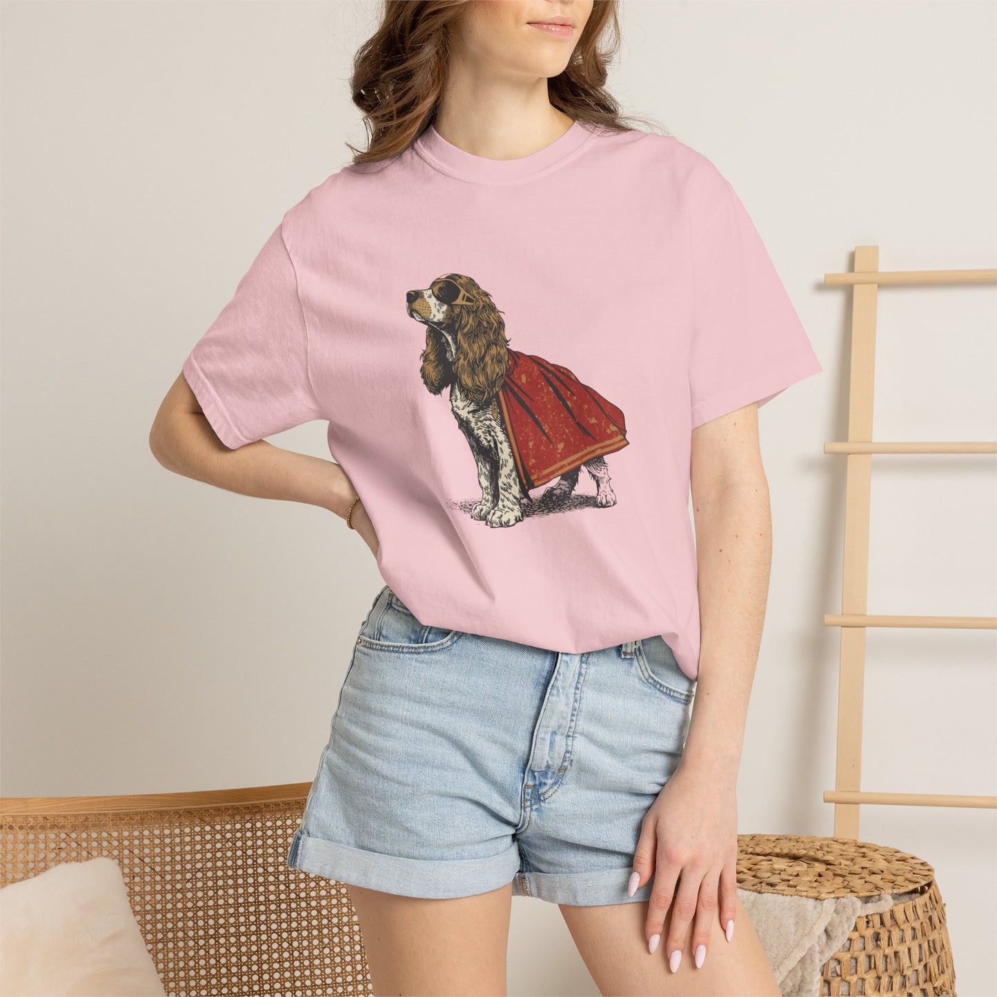 Cape & Curls: Cocker Spaniel Hero Tee