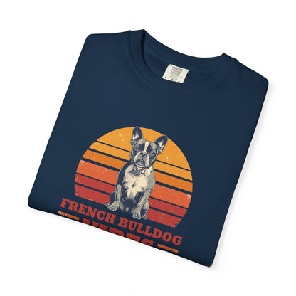 French Bulldog Vibes T-Shirt — Retro Sunset Dog Graphic Tee