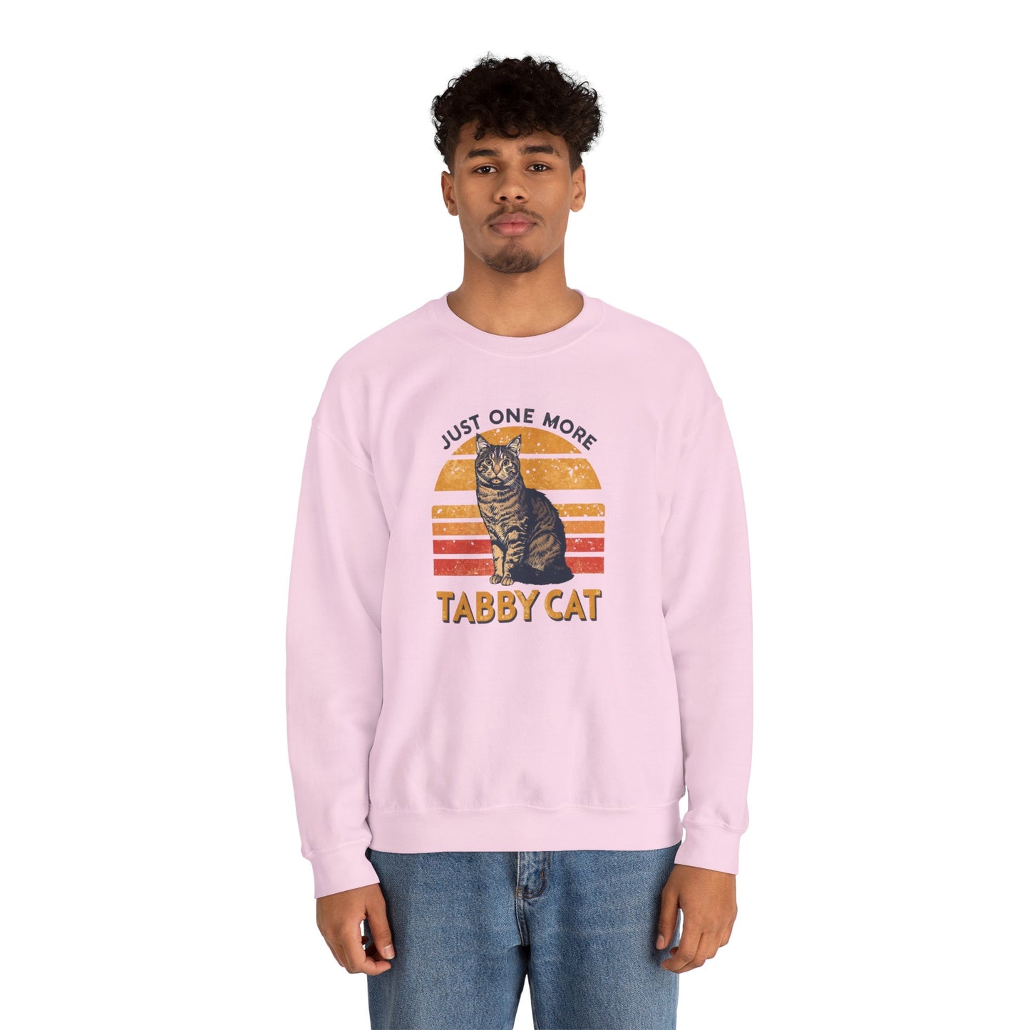 Tabby Cat Crewneck Sweatshirt – "Just One More Tabby Cat" Retro Graphic