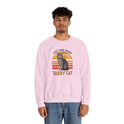 Tabby Cat Crewneck Sweatshirt – "Just One More Tabby Cat" Retro Graphic
