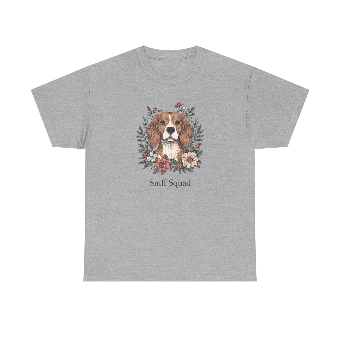 Beagle Floral "Sniff Squad" T‑Shirt - Cute Dog Lover Tee