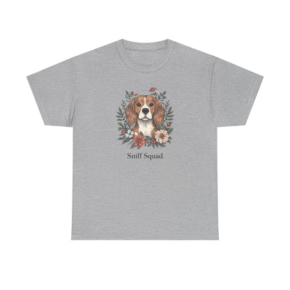 Beagle Floral "Sniff Squad" T‑Shirt - Cute Dog Lover Tee