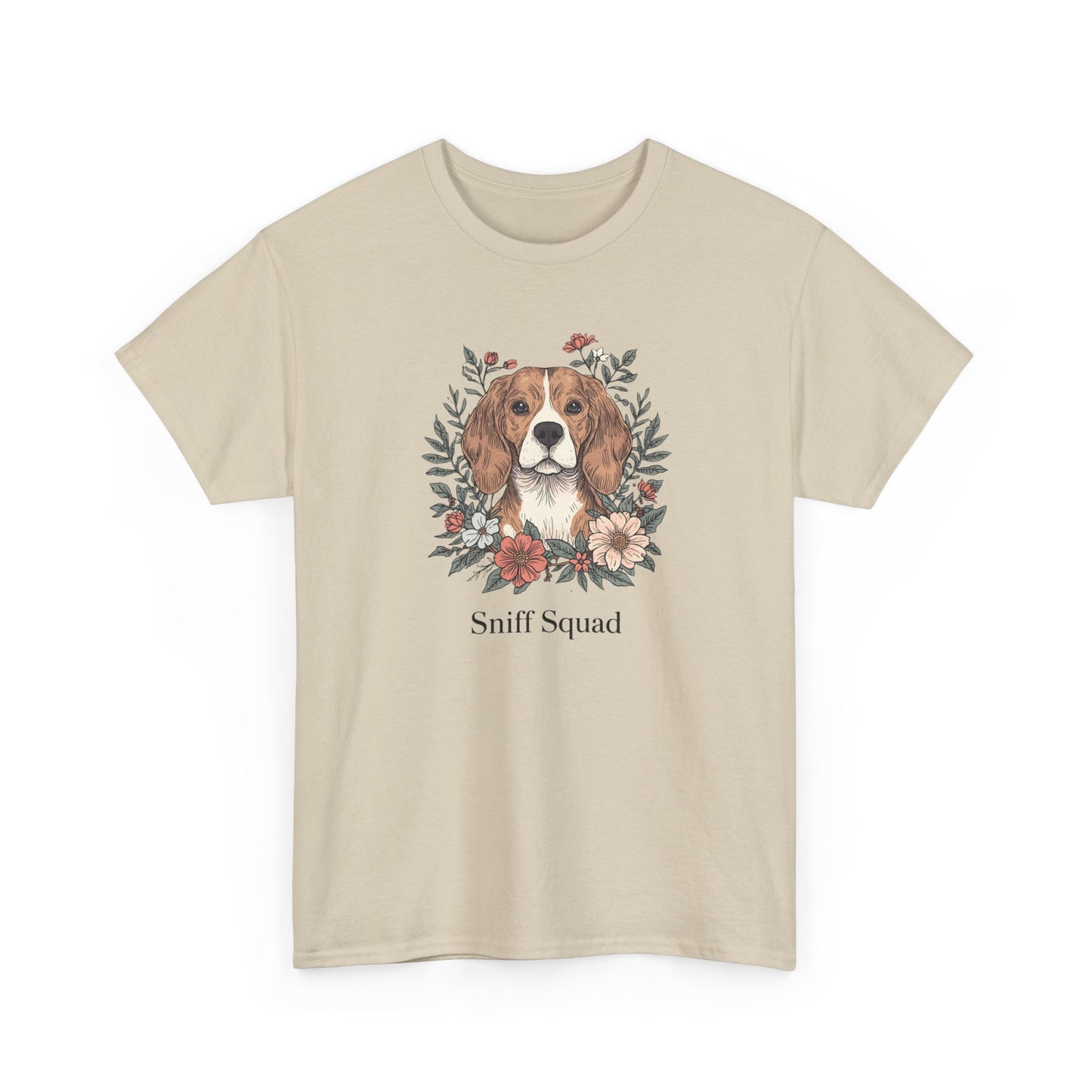 Beagle Floral "Sniff Squad" T‑Shirt - Cute Dog Lover Tee