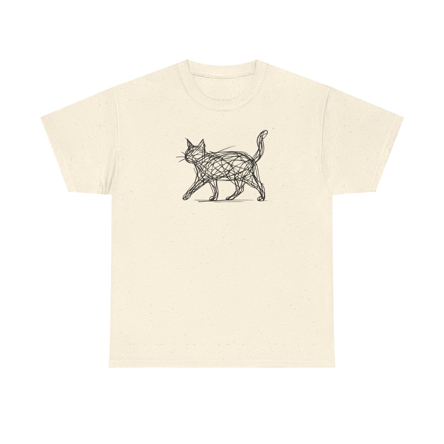 Bengal Cat Line Art T-Shirt — Minimalist Walking Cat Graphic Tee