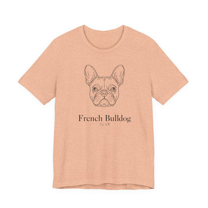 French Bulldog Tee - 'French Bulldog Club' Minimalist Dog Lover Shirt