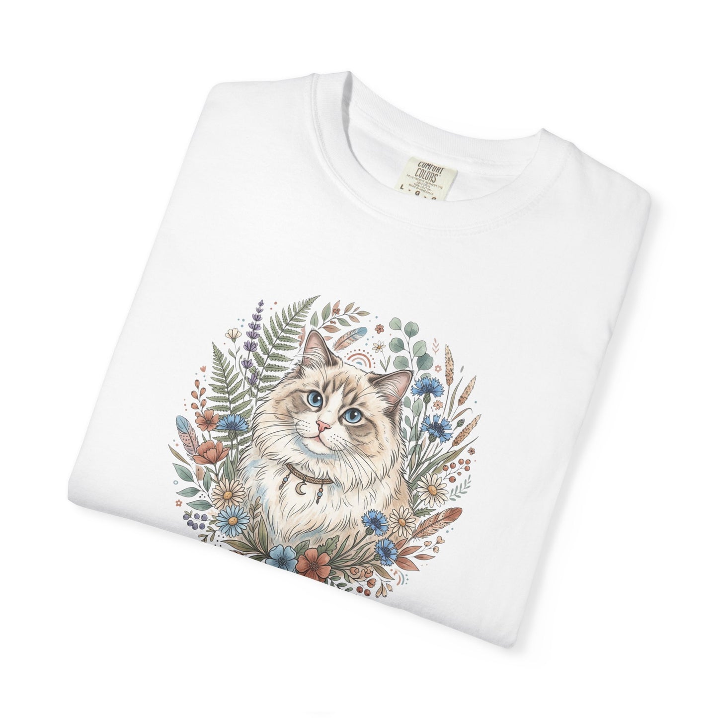 Ragdoll Cat Floral Wreath T-Shirt