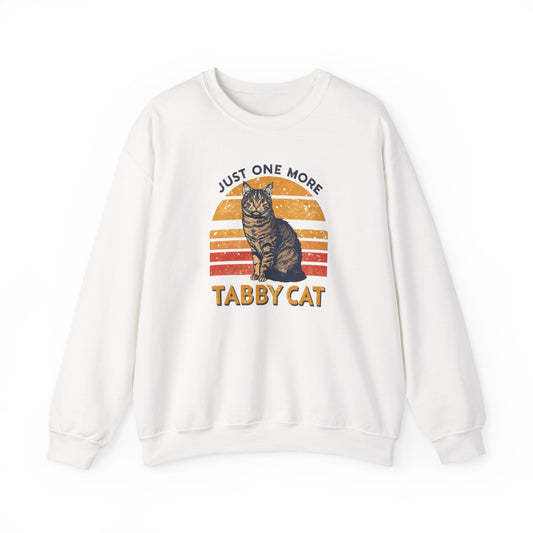 Tabby Cat Crewneck Sweatshirt – "Just One More Tabby Cat" Retro Graphic