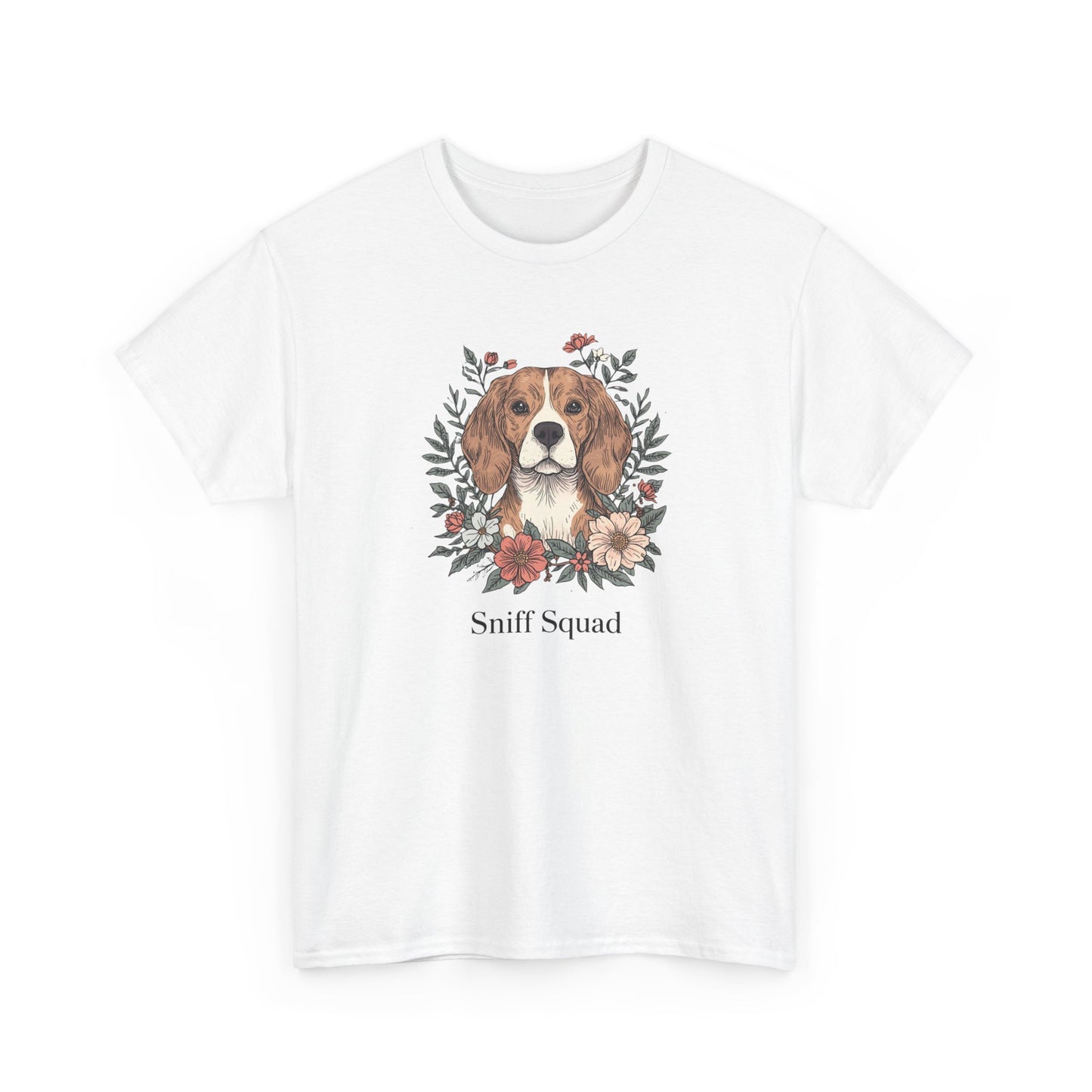 Beagle Floral "Sniff Squad" T‑Shirt - Cute Dog Lover Tee
