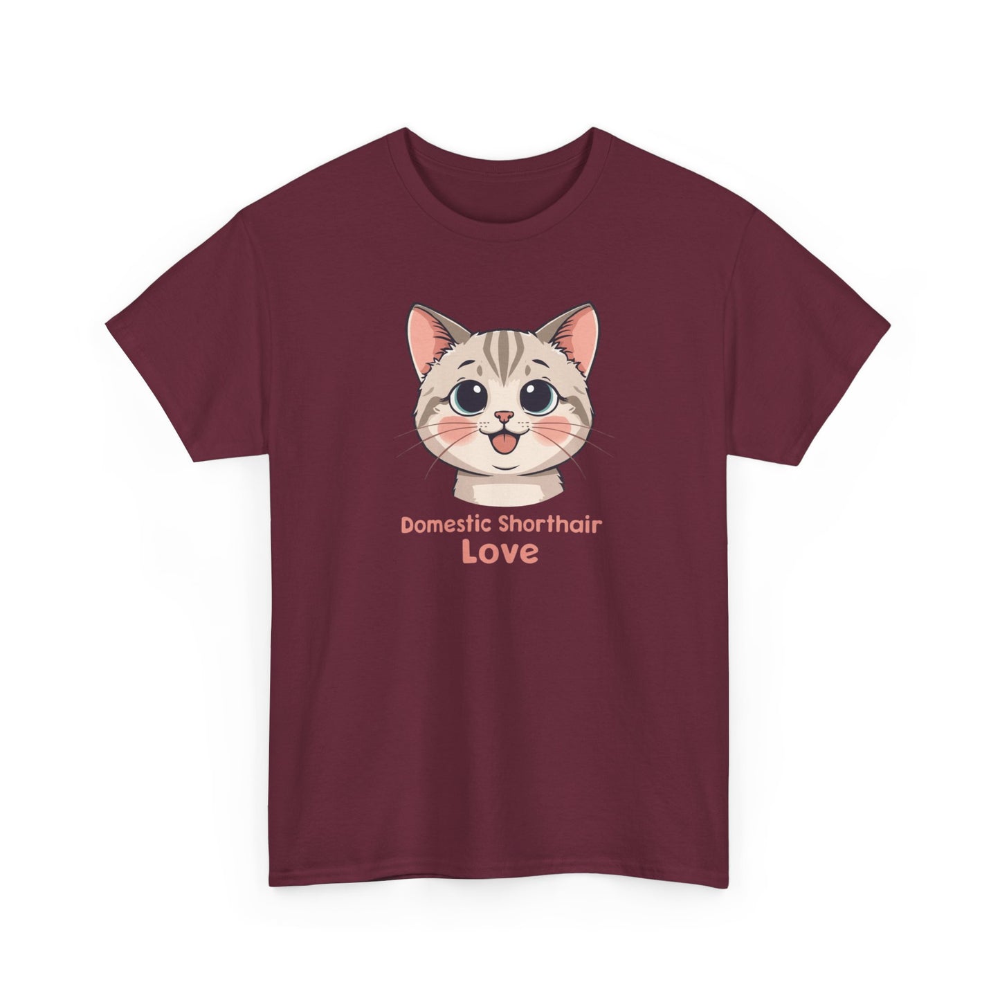 Domestic Shorthair Cat Love T-Shirt — Cute Kitten Graphic Tee