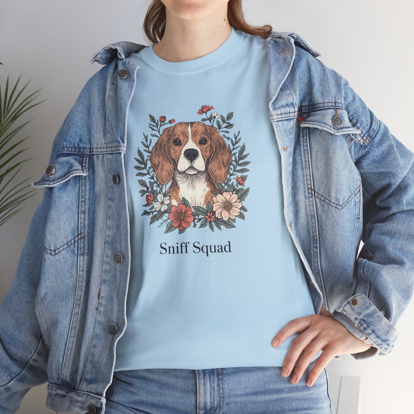 Beagle Floral "Sniff Squad" T‑Shirt - Cute Dog Lover Tee