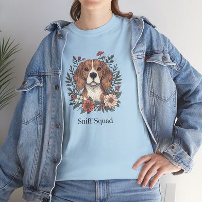 Beagle Floral "Sniff Squad" T‑Shirt - Cute Dog Lover Tee