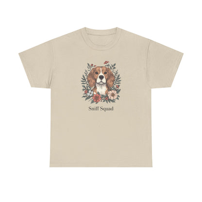 Beagle Floral "Sniff Squad" T‑Shirt - Cute Dog Lover Tee