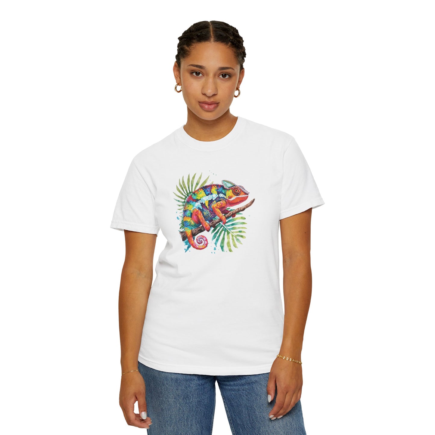 Chroma Chameleon T-Shirt | Tropical Reptile Graphic Tee for Pet Lovers