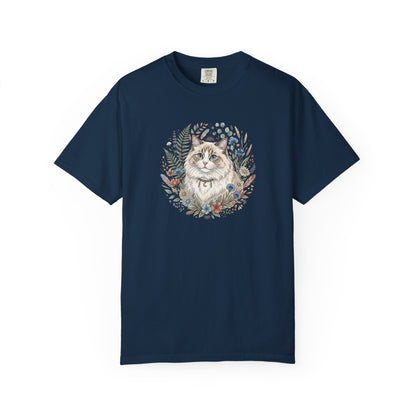 Ragdoll Cat Floral Wreath T-Shirt