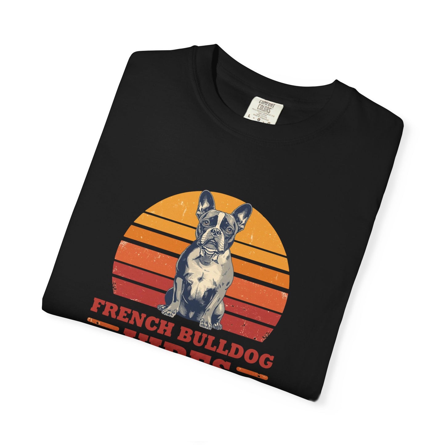 French Bulldog Vibes T-Shirt — Retro Sunset Dog Graphic Tee