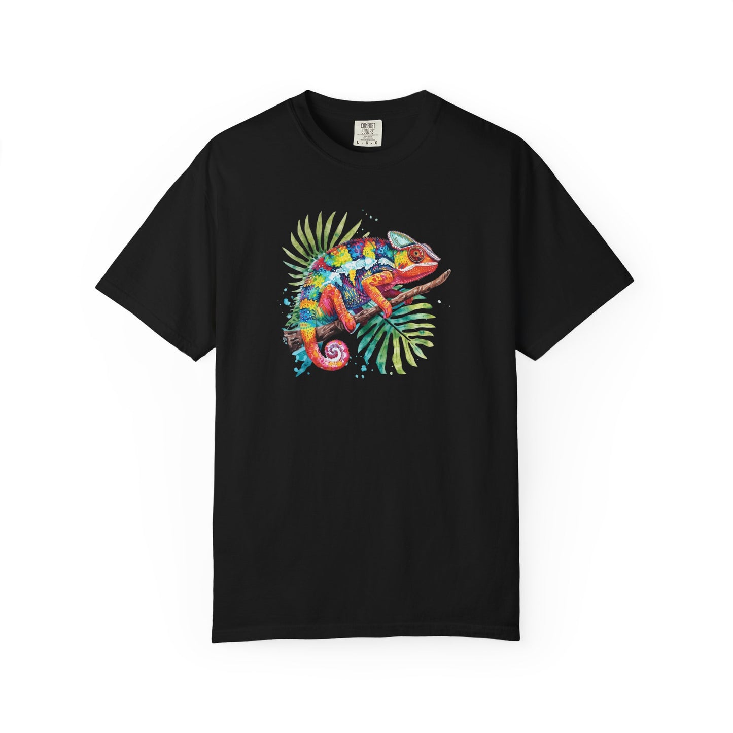 Chroma Chameleon T-Shirt | Tropical Reptile Graphic Tee for Pet Lovers
