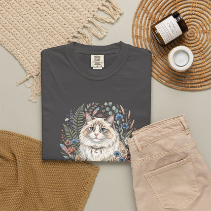Ragdoll Cat Floral Wreath T-Shirt