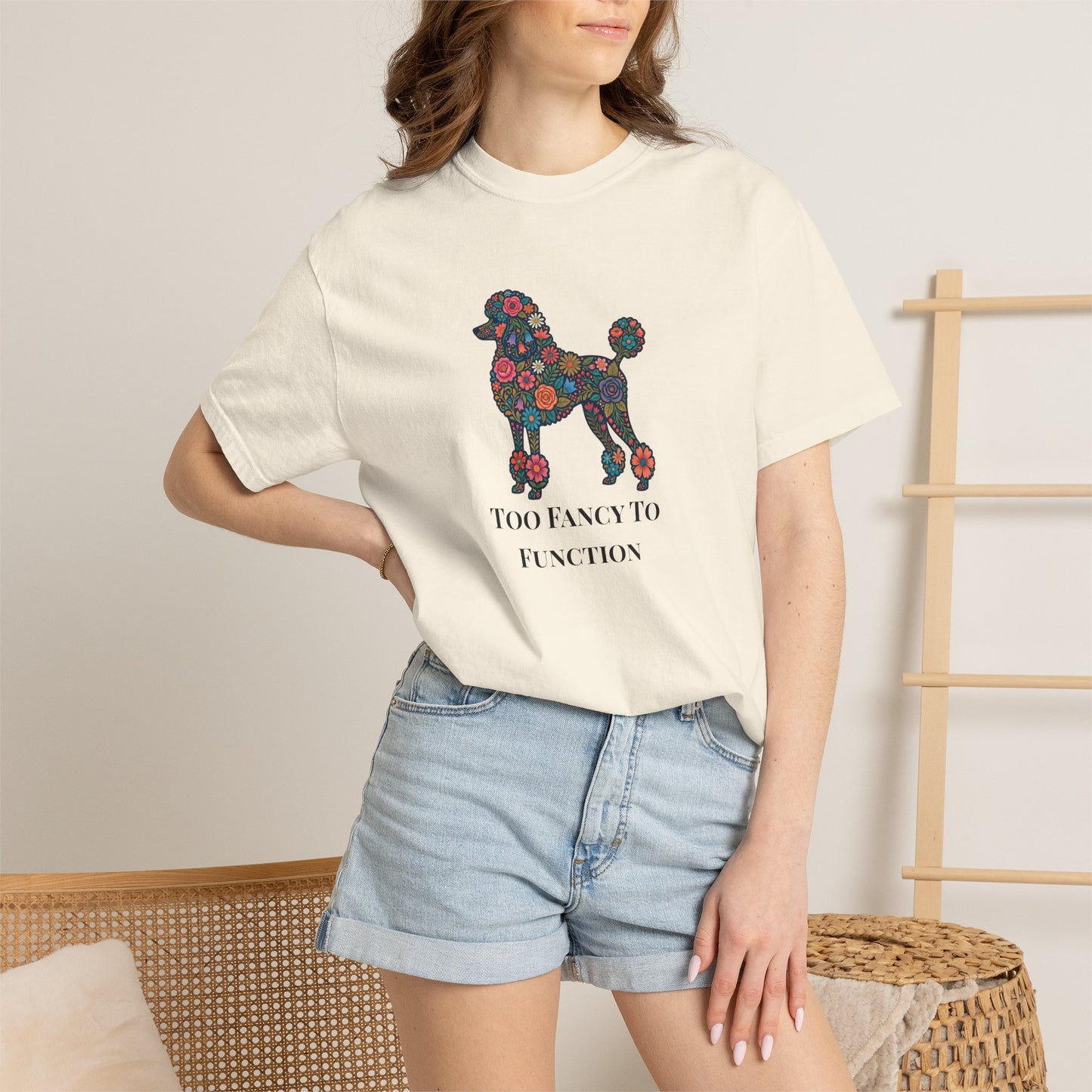 Poodle Floral Tee | Poodle Mom Shirt | Funny Dog Graphic Tee