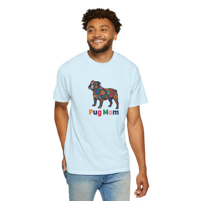 Pug Mom Floral T-Shirt