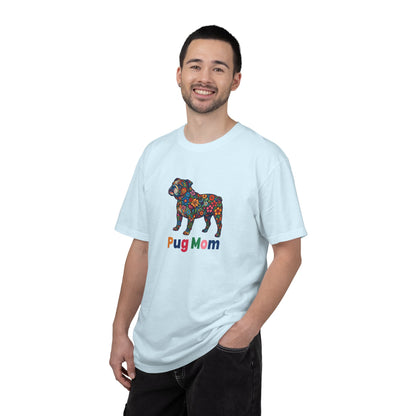 Pug Mom Floral T-Shirt