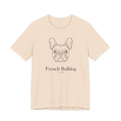 French Bulldog Tee - 'French Bulldog Club' Minimalist Dog Lover Shirt