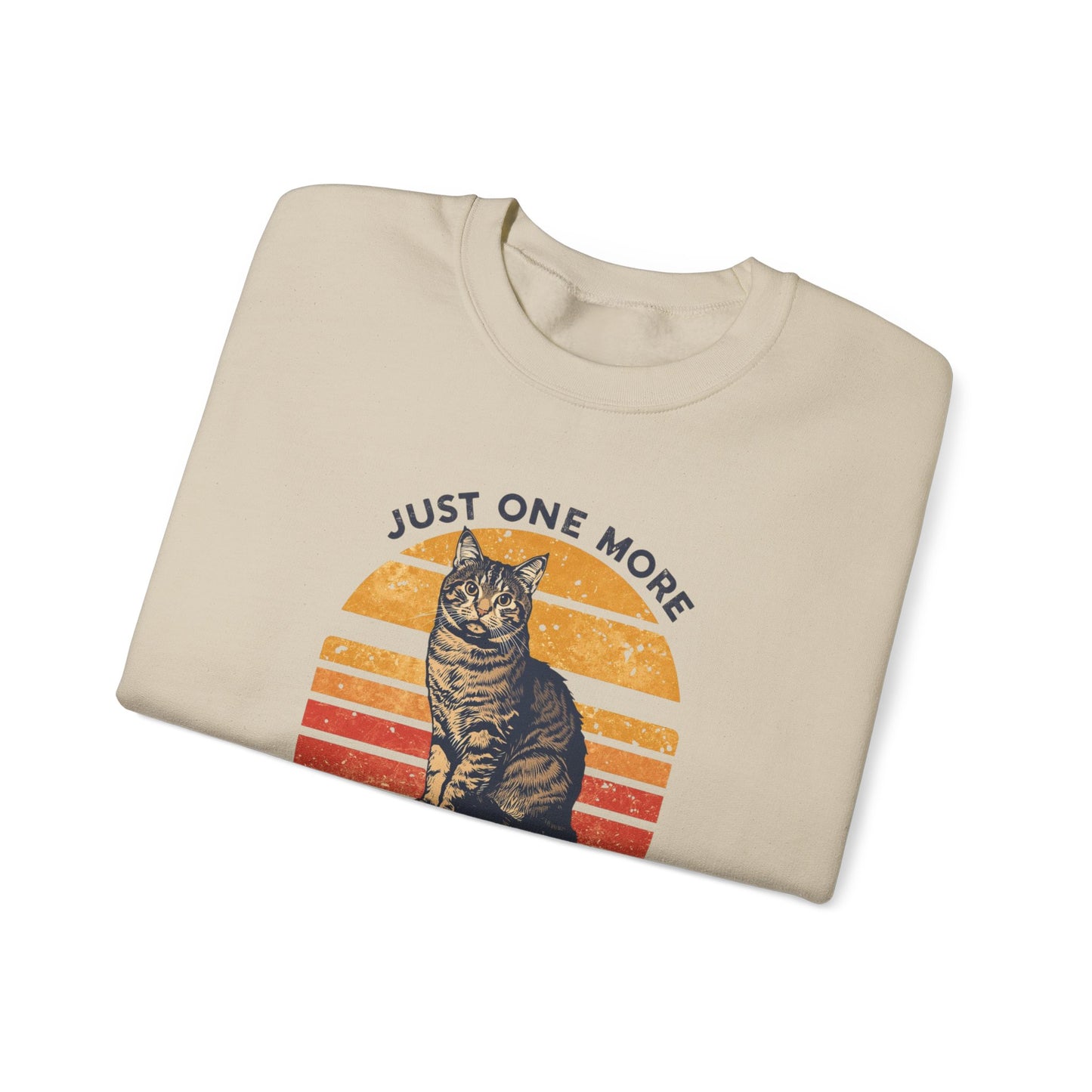 Tabby Cat Crewneck Sweatshirt – "Just One More Tabby Cat" Retro Graphic