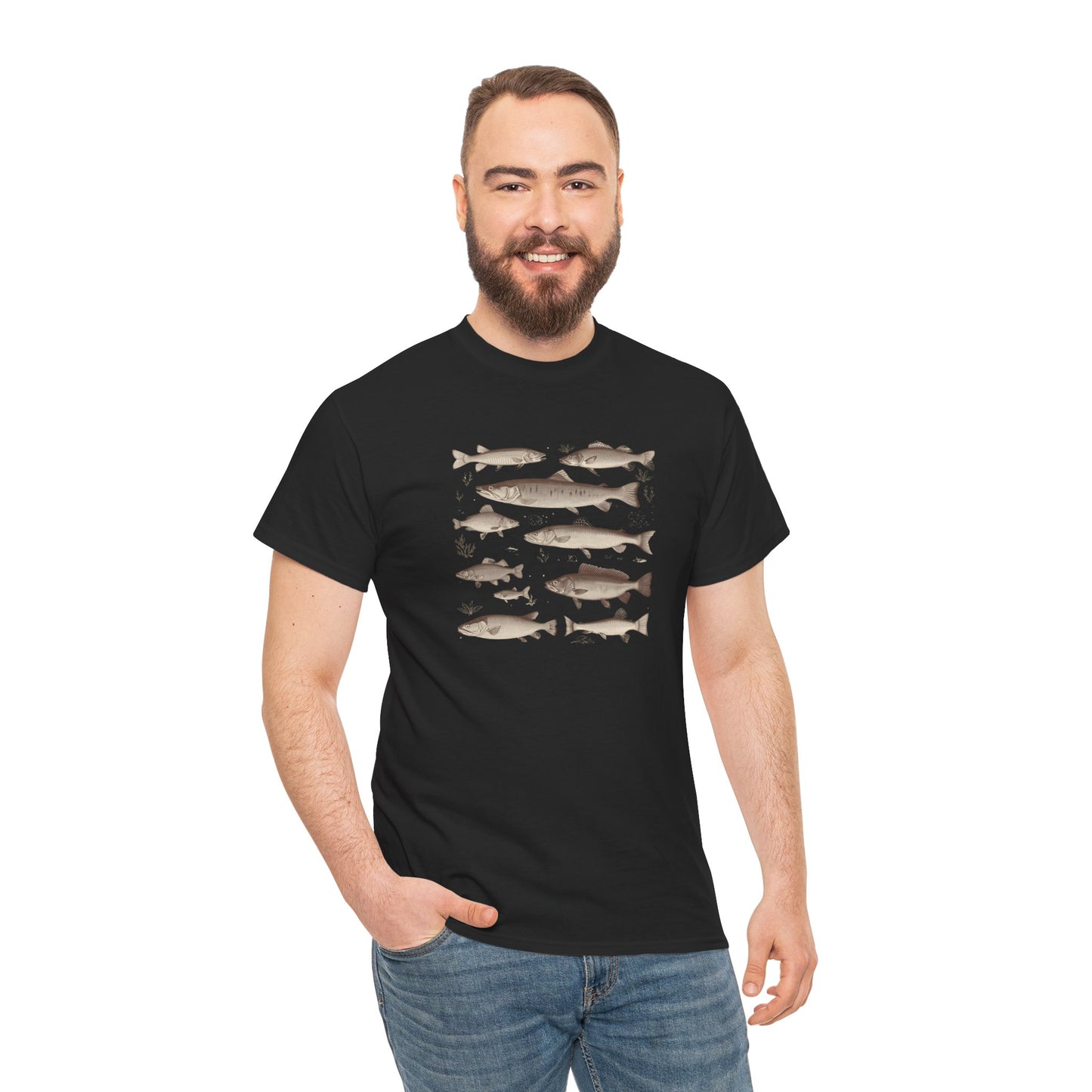 Fish Species Tee - Vintage Marine Fish Illustration T-Shirt
