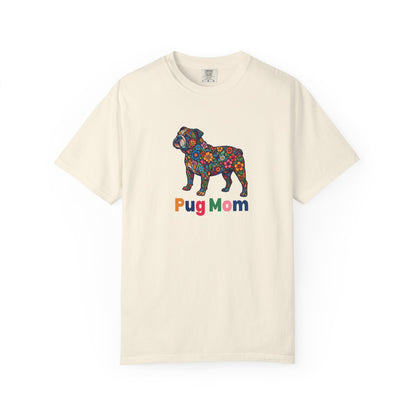 Pug Mom Floral T-Shirt