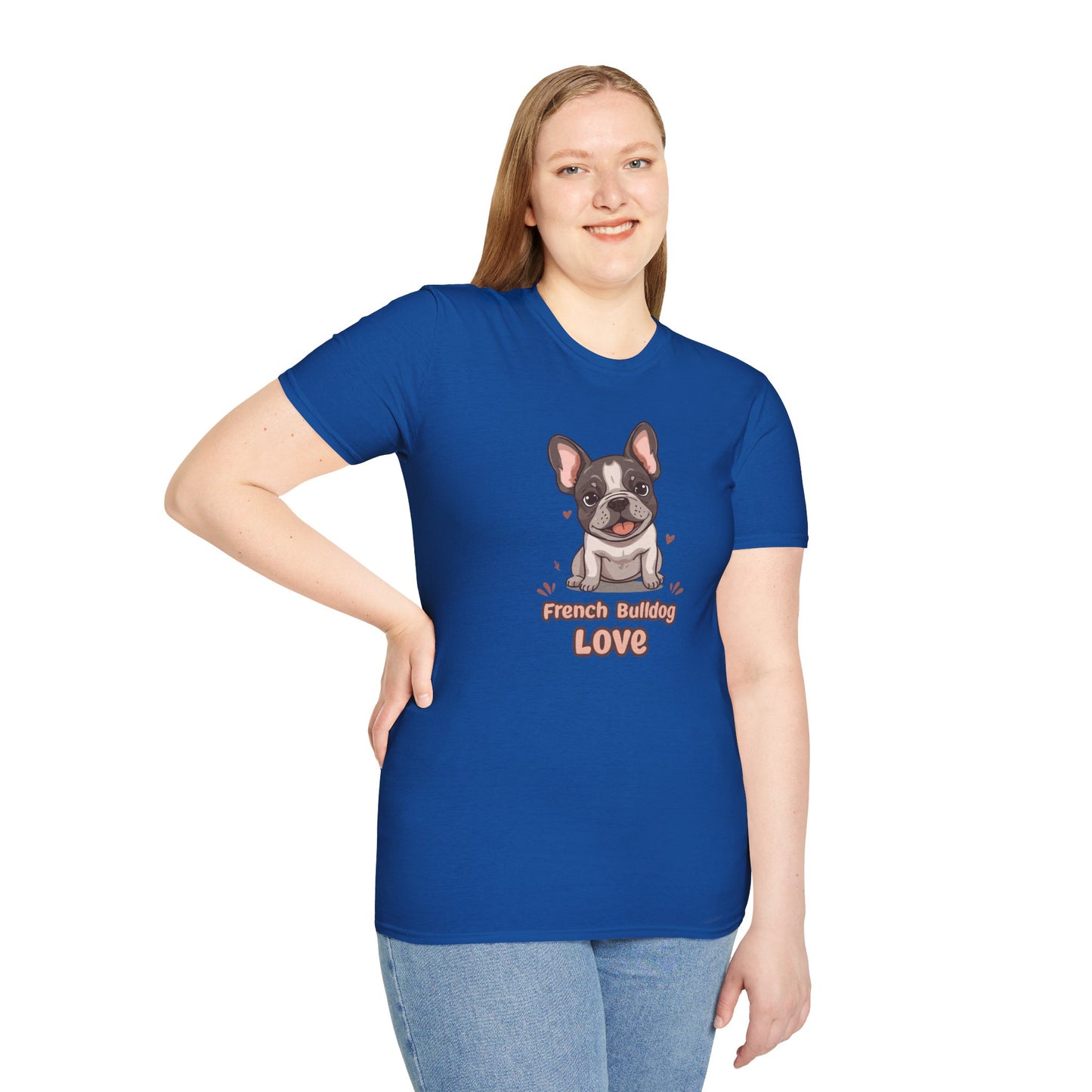 French Bulldog Love T-Shirt — Cute Frenchie Graphic Tee for Dog Lovers