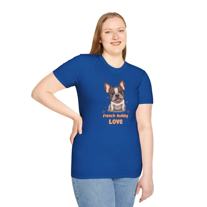 French Bulldog Love T-Shirt — Cute Frenchie Graphic Tee for Dog Lovers