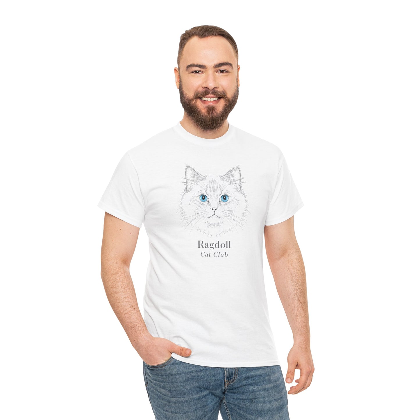 Ragdoll Cat Tee — Minimalist Ragdoll Cat Illustration T-Shirt