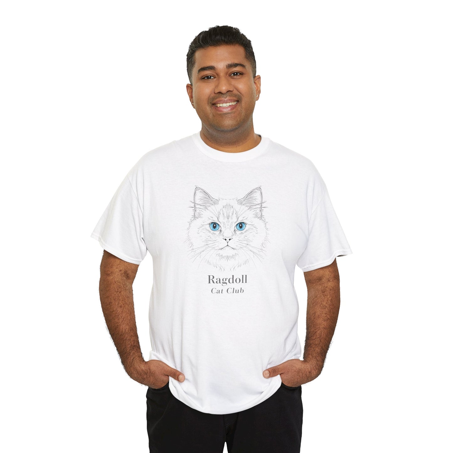 Ragdoll Cat Tee — Minimalist Ragdoll Cat Illustration T-Shirt