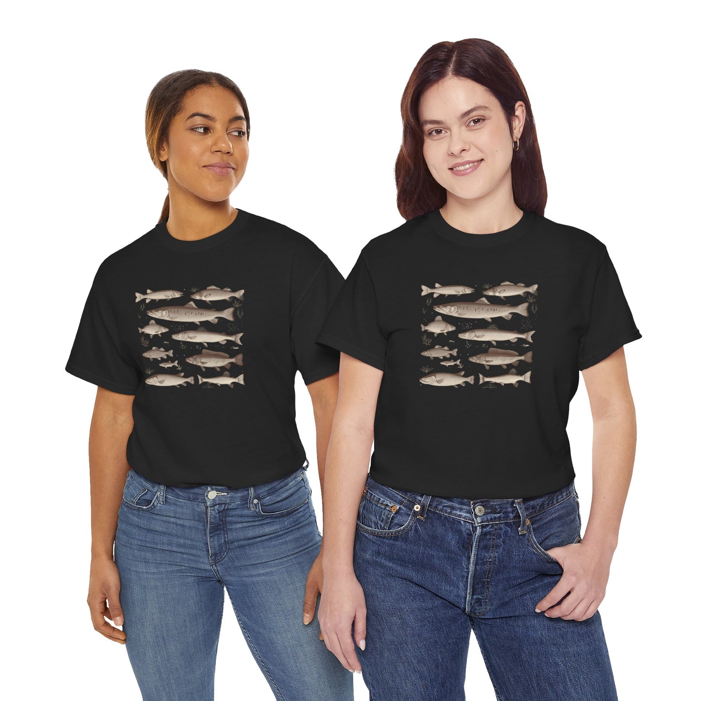 Fish Species Tee - Vintage Marine Fish Illustration T-Shirt