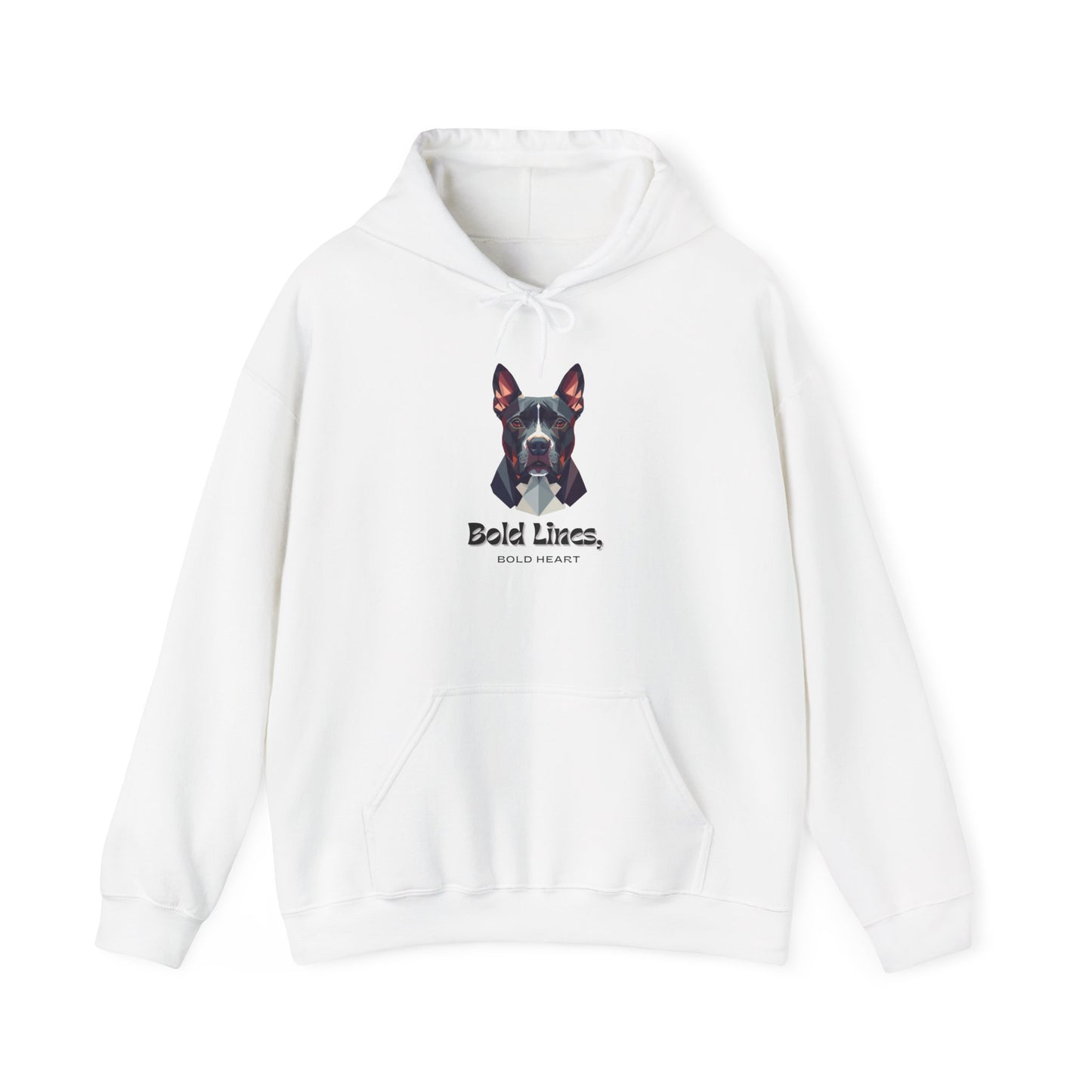 Dog Lover Hoodie - "Bold Lines" Staffordshire Bull Terrier Portrait Pullover