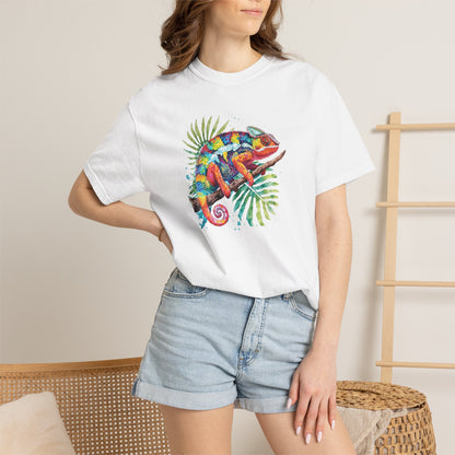 Chroma Chameleon T-Shirt | Tropical Reptile Graphic Tee for Pet Lovers