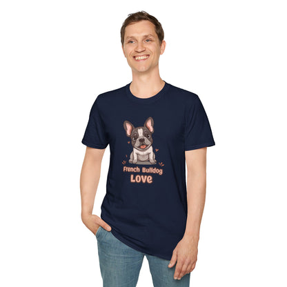 French Bulldog Love T-Shirt — Cute Frenchie Graphic Tee for Dog Lovers