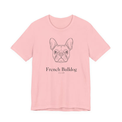 French Bulldog Tee - 'French Bulldog Club' Minimalist Dog Lover Shirt