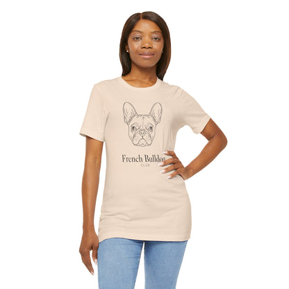 French Bulldog Tee - 'French Bulldog Club' Minimalist Dog Lover Shirt