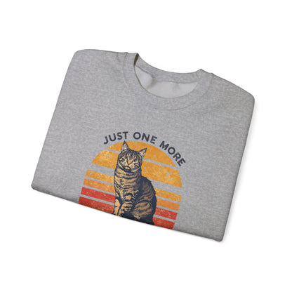 Tabby Cat Crewneck Sweatshirt – "Just One More Tabby Cat" Retro Graphic