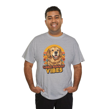 Golden Retriever Vibes T-Shirt - For the Dog Lover Who Wears Their Heart on Their Sleeve