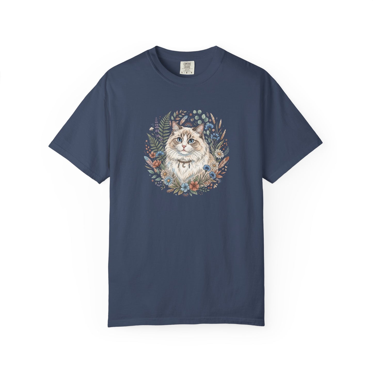 Ragdoll Cat Floral Wreath T-Shirt
