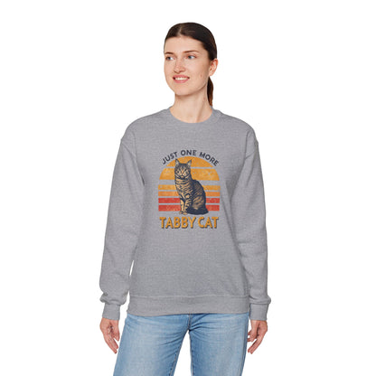 Tabby Cat Crewneck Sweatshirt – "Just One More Tabby Cat" Retro Graphic
