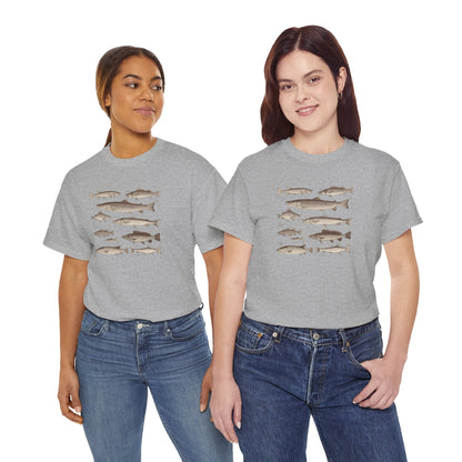 Fish Species Tee - Vintage Marine Fish Illustration T-Shirt