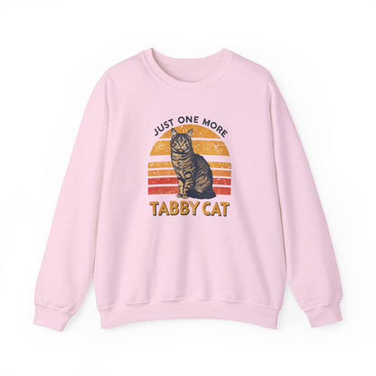 Tabby Cat Crewneck Sweatshirt – "Just One More Tabby Cat" Retro Graphic