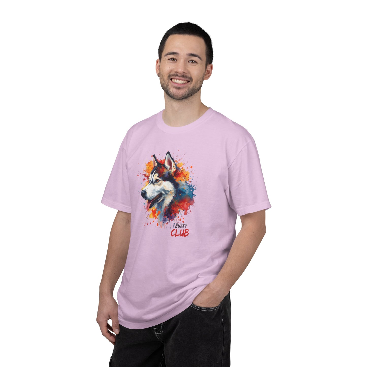 Husky Watercolor T-Shirt -'Husky Club' Artistic Dog Tee