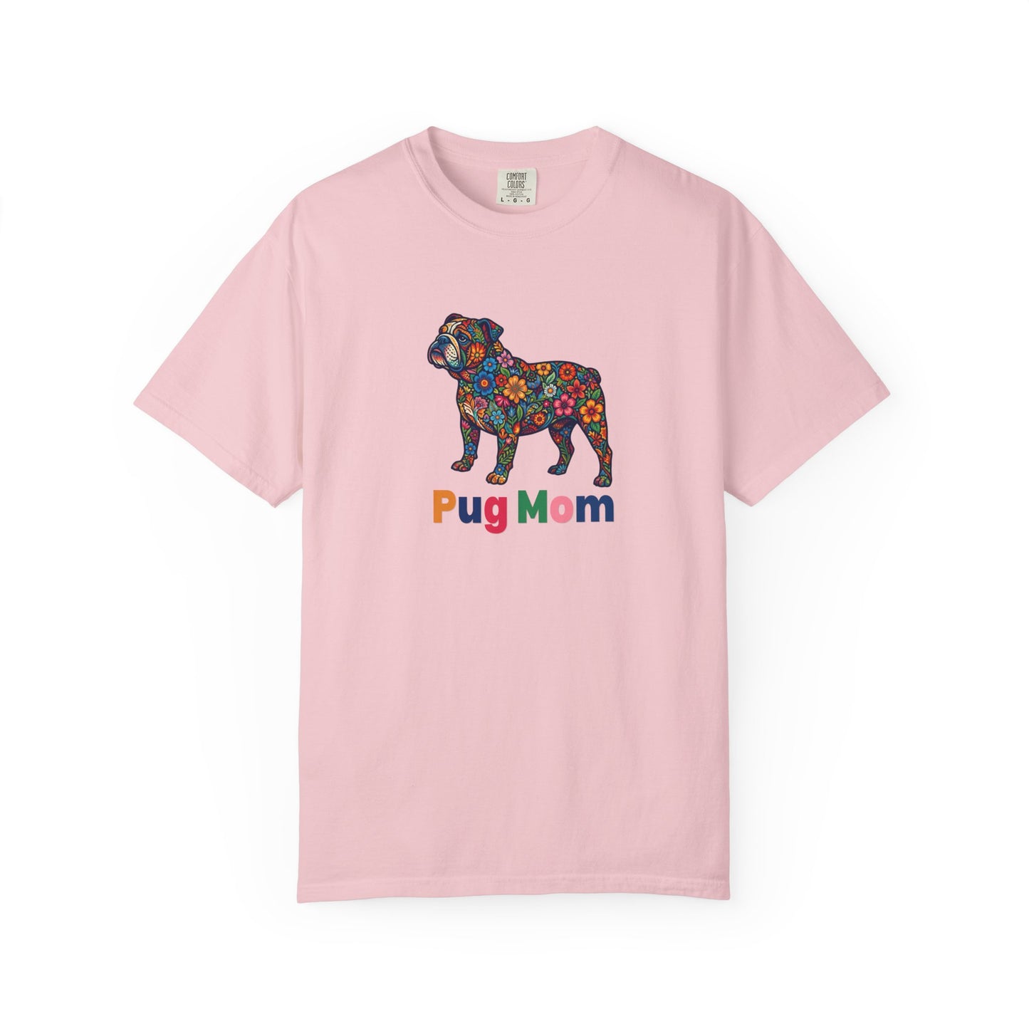 Pug Mom Floral T-Shirt