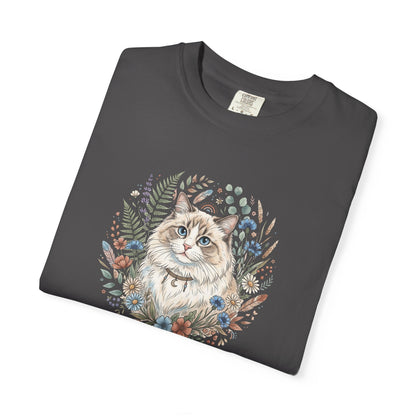 Ragdoll Cat Floral Wreath T-Shirt
