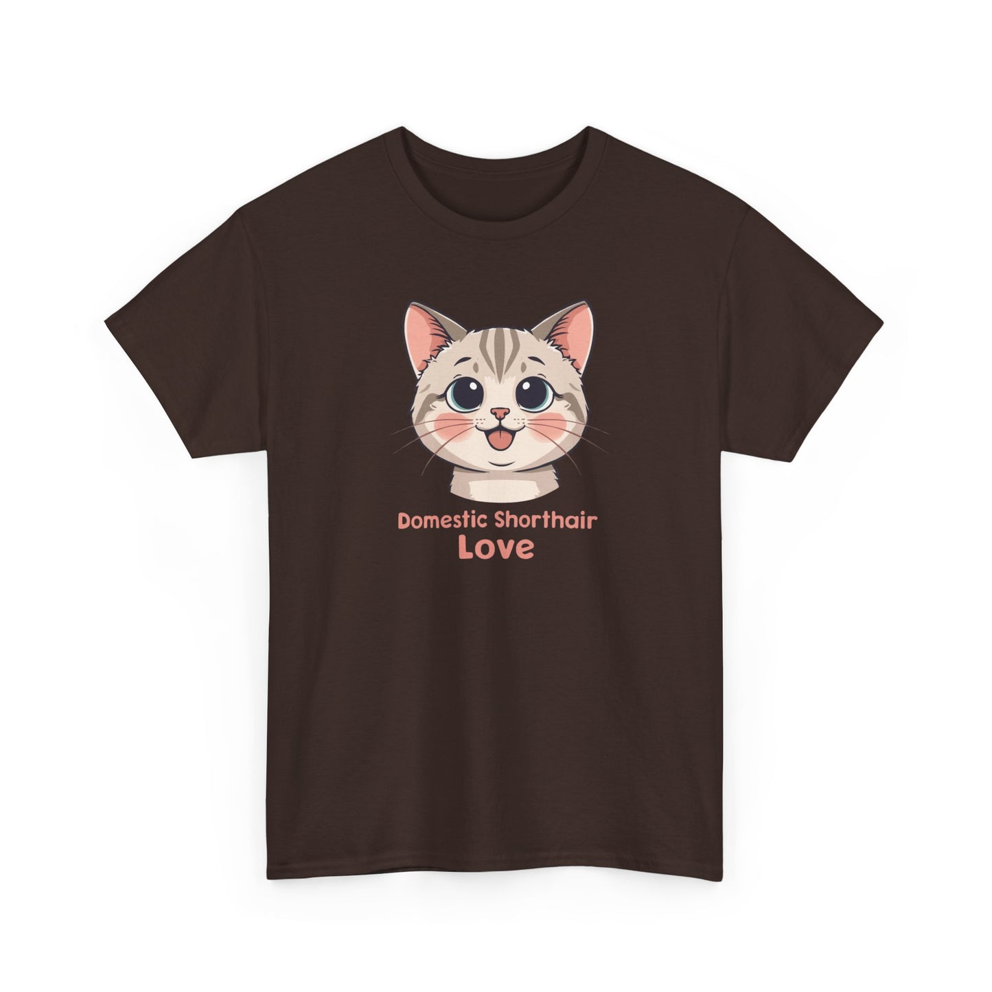 Domestic Shorthair Cat Love T-Shirt — Cute Kitten Graphic Tee