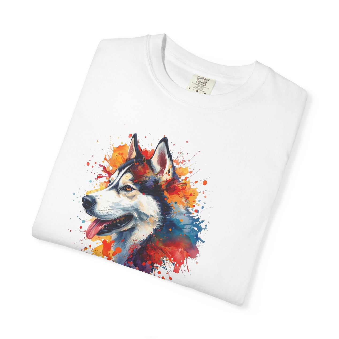 Husky Watercolor T-Shirt -'Husky Club' Artistic Dog Tee